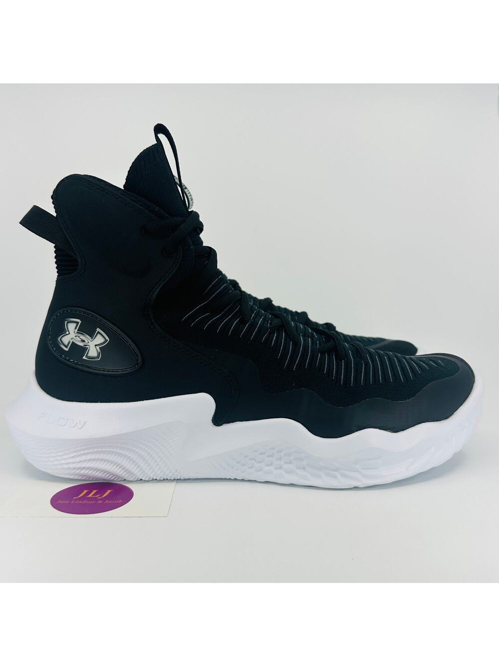 Under Armour Women's Ace Highlight Volleyball Shoes 'Black White' Size 12.5